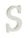 Rosymoment Alphabet S Wooden Decorative Wall Letter for Children's Bedroom Decor, 18 cm Length, White Letter S, HCR-4701S