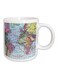 Vintage World Map Printed Mug Multicolour