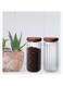 Box Zen 2-Piece Borosilicate Airtight Glass Storage Jar Set 900 ml
