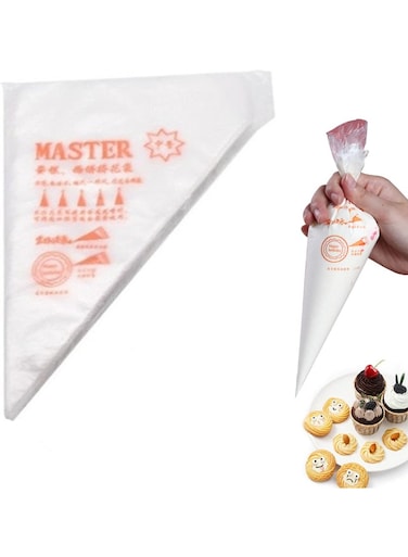 100Pcs Disposable Piping Bags   Thickened Icing Pastry Bags for Cake Decorating, Cupcakes, Cream &amp; Frosting   Non-Slip Food Grade Cake Decorating Supplies