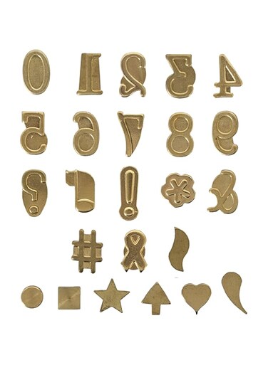Walnut Hollow HotStamps Numbers &amp; Symbols Set for Branding and Personalization of Wood, Leather, and Other Surfaces