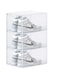 Home Smart Shoe Box Storage 3PC Set Foldable Easy Storage Box (Transparent, 3 Layer)