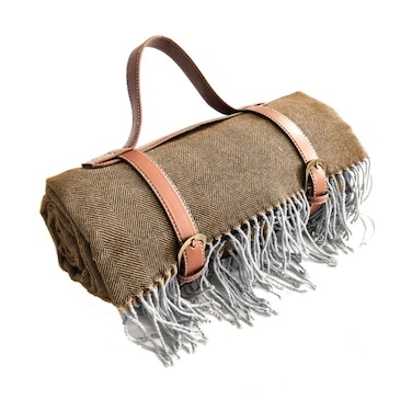 FWP Waterproof Thick Tassel Picnic Mat, Size: 200x150cm - Coffee