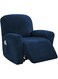4-Pieces Stretch Loveseat Recliner Cover Reclining Couch Covers for 1 Seater Couch Furniture Covers for Recliner Durable Soft Recliner Chair Protector with Side Pocket (Navy Blue)