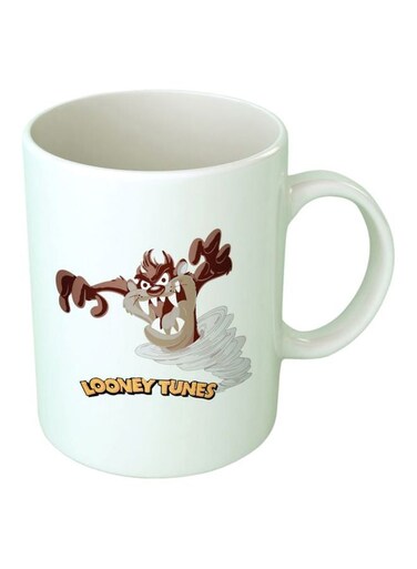 Print Looney Tunes Printed Coffee Mug White/Brown/Yellow 350ml