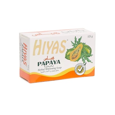 HIYAS PAPAYA HERBAL WHITENING SOAP 125g