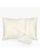 Linen Klub Standard Pillowcase Set - 2 Pieces, 100% Cotton Sateen with 250 Thread Count for Ultimate Softness and Comfort, Cool-Breathable Fabric with Envelope Closure, Size: 50 x 75 cm, Cream