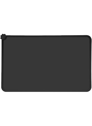 Benting Silicone Waterproof Dog Cat Pet Feeding Mats,Anti-Slip Pet Bowl Mats,Pet Feeding Mat (Black)