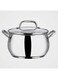 Almaty Stainless Steel Saucepot with Glass Lid, 2.9 Litre, 18 cm   2.6mm Thick SAS Base   Riveted Handle   Induction &amp; Gas Compatible