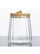 1CHASE Borosilicate Glass Storage Jar With Airtight Bamboo Lid and Metal Handle, Petal Decorative Container, To Store Tea, Coffee Beans, Candy, Spices, Biscuits 600ML (Taper)