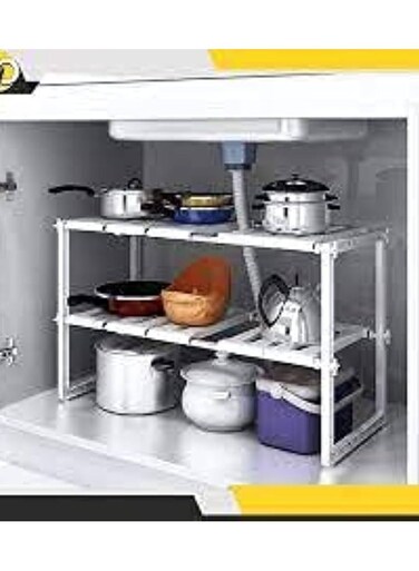Tiers Pool Space Arrangement Frame Adjustable Under Sink Storage Organizer