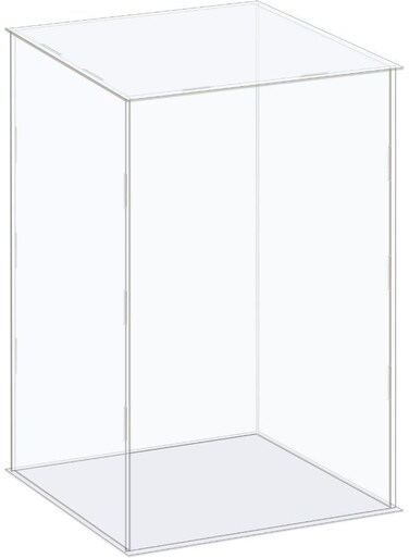 Acrylic Display Case Box Clear Dustproof Protection Showcase 21X21X36Cm For Collectibles Display
