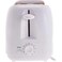 Compact 2-Slot Electric Bread Toaster with Adjustable Browning Levels and Wide Openings, White