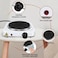1000W Single Electric Hot Plate with Adjustable Thermostat Portable Cooking Burner White