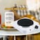 1000W Single Electric Hot Plate with Adjustable Thermostat Portable Cooking Burner White