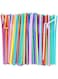 ECVV 100Pcs Multicolor Plastic Straw Flexible Bendable Straw Drinking Straws Valentine'S Day Wedding Birthday Party Decoration Gift,