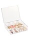 AMERTEER Tea Bag Storage Organizer, Tea Container Box with Hinge Lid for Kitchen Cabinet, Countertop, Pantry, Holds Tea Bags, Seasoning Packets, Condiments, 8 Sections, Clear