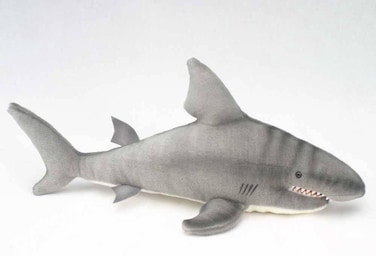 Hansa Gray Shark Plush Toy 59 cm Realistic Soft Stuffed Animal Wildlife Collectible