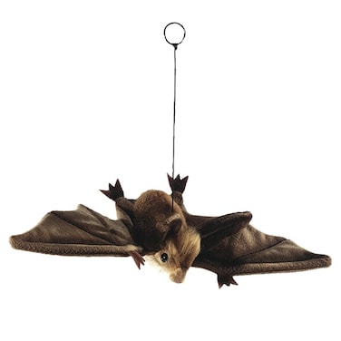 Hansa Brown Bat Plush Toy 37 cm Realistic Soft Stuffed Animal Hanging Wildlife Collectible