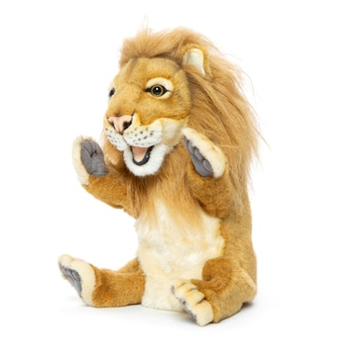 Hansa Elephant Puppet Plush   24 cm Realistic Interactive Soft Toy   Hand Puppet for Kids &amp; Play