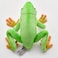 Hansa Red‑Eyed Tree Frog Plush Toy 17 cm Realistic Soft Stuffed Animal Collectible Amphibian`
