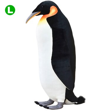 Hansa 7090 Emperor Penguin Plush   Realistic Standing Soft Toy   Hand-Finished Stuffed Animal for Kids &amp; Collectors