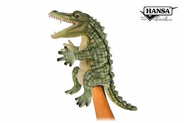 Hansa Realistic Alligator Plush Toy   Handcrafted Lifesize Reptile Stuffed Animal   Realistic Collectible Plush for Kids &amp; Adults Ages 3+