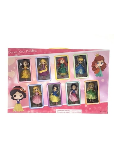 Generic Princess Action Figure, Set Of 8 Pcs Snow White Sofia Cinderella Belle Jasmine Anna Mulan PVC Model Collection, Toy Set Cake Toppers