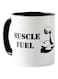 Piece Mug With Design Muscle Fuel White &amp; Black