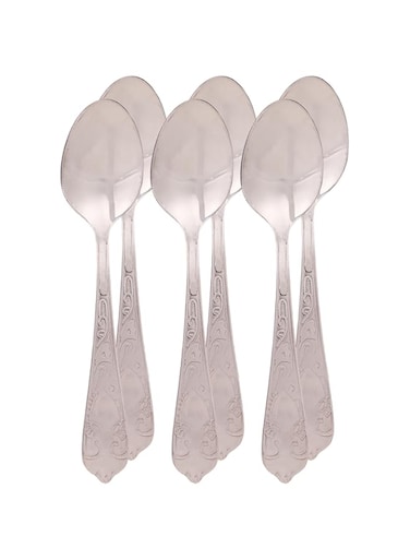Raj Rk Tea Spoon in a pack of 6 pieces, 14 cm, RK0044, Tea Spoon , Tiny Spoon , Beverage Spoon , Stir Spoon