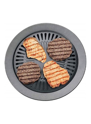 Grill Roaster Pan Stove Plate Black 32.4x32.4x3.6cm