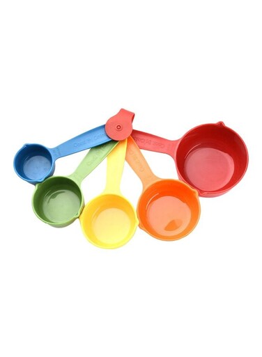 Plastic Measuring Cups Yellow/Red/Green 18x10x6centimeter