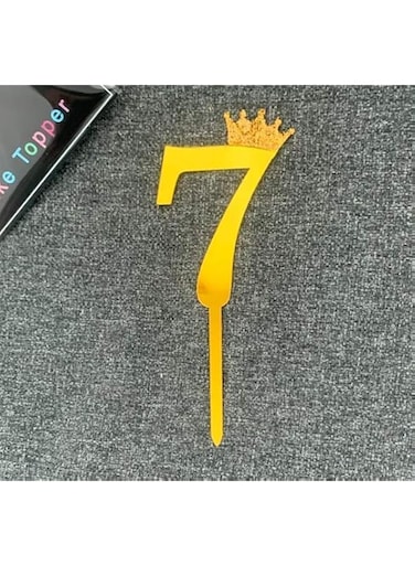 7th Birthday cake topper or 7th anniversary celebration Cake topper - Big Size Number 7 Cake Topper