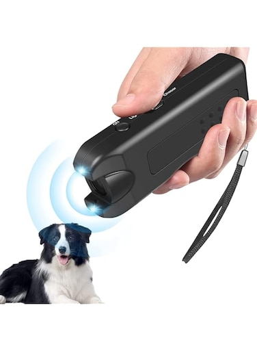Anti Barking Control Device, 3 in 1 Dog Barking Control Devices, Ultrasonic Dog Bark Deterrent with Dual Strobe LED Flashlight, Dog Barking Control Devices Dog Training Tools, Safe for Human and Dogs