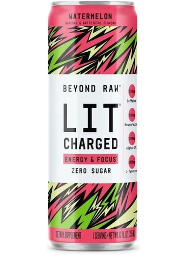 Beyond Raw Lit Charged, Watermelon 12Oz