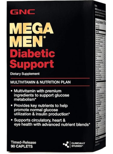 GNC Mega Men Diabetic Support 90 Caplets