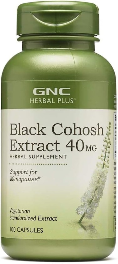 GNC Herbal Plus Black Cohosh Extract 40mg, 100 Capsules, Support for Menopause