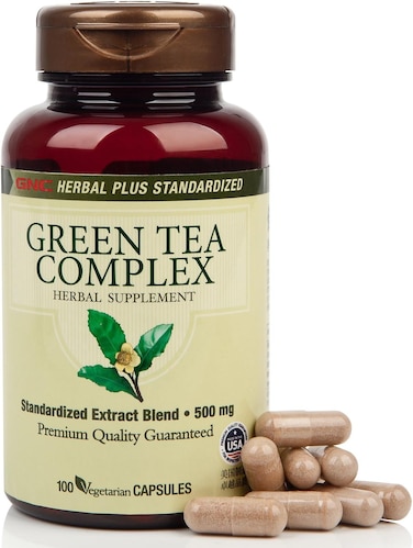 GNC Herbal Plus Green Tea Complex 500mg (California Only), 100 Capsules, Supports Metabolism
