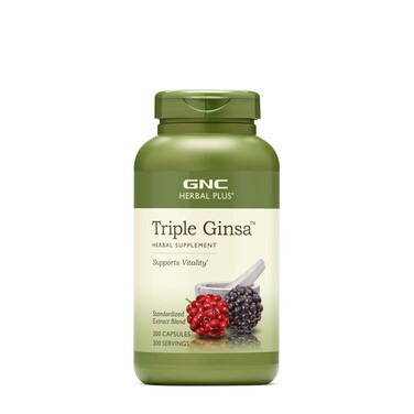 GNC Herbal Plus Triple Ginsa 200 Capsules