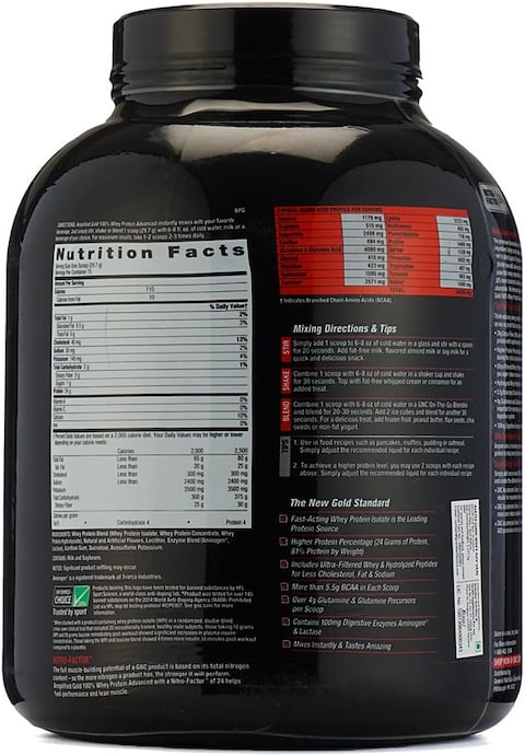GNC PRO PERFORMANCE AMP GOLD SERIES 100% WHEY PROTEIN ADVANCED-VANILLA ICE CREAM
