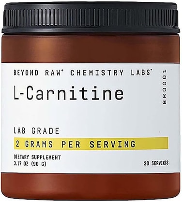 BEYOND RAW Chemistry Labs L-Carnitine Powder   Fuels Exercise and Supports Recovery   30 Servings