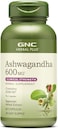 GNC Herbal Plus Ashwagandha 600mg, 60 Capsules, Supports a Healthy Response to Stress