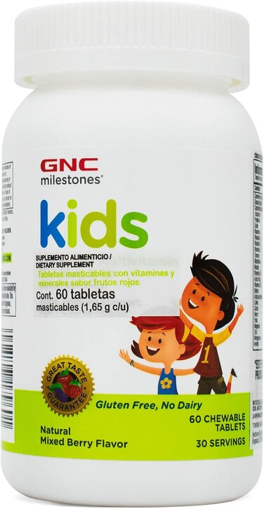 GNC Milestones Kids Chewable Multivitamin For Kids 2-12 (60 Chewable Tablets)