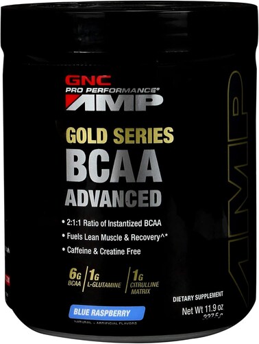GNC PRO PERFORMANCE AMP GOLD SERIES BCAA ADVANCED-BLUE RASPBERRY
