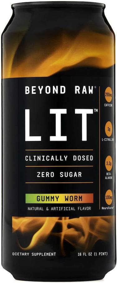 GNC Beyond Raw&reg; LIT&trade; OTG Pre-Workout - GUMMY WORM 16 oz