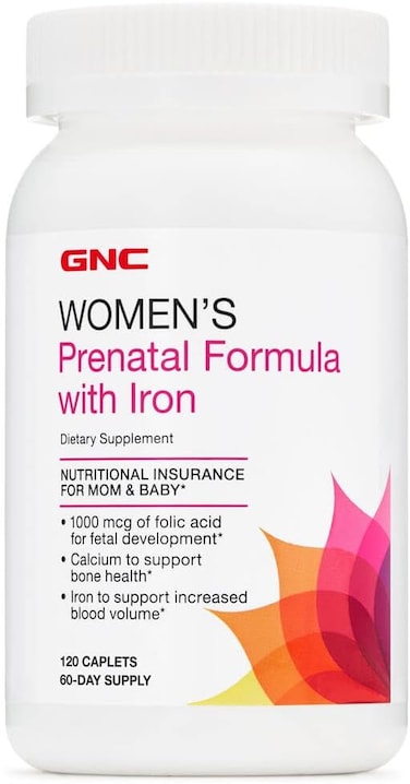 GNC Women's Prenatal Formula with Iron - 120 Caplets