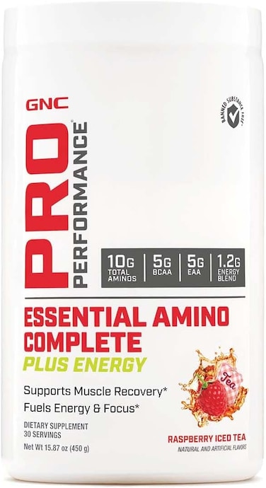 GNC Pro Performance Essential Amino Complete Plus Energy - Raspberry Iced Tea