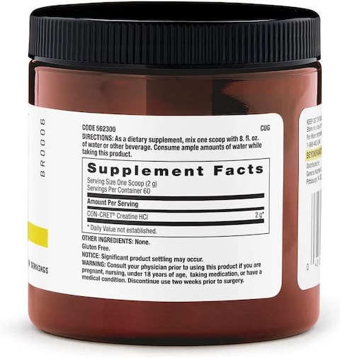 BEYOND RAW CHEMISTRY LABS CREATINE HCL