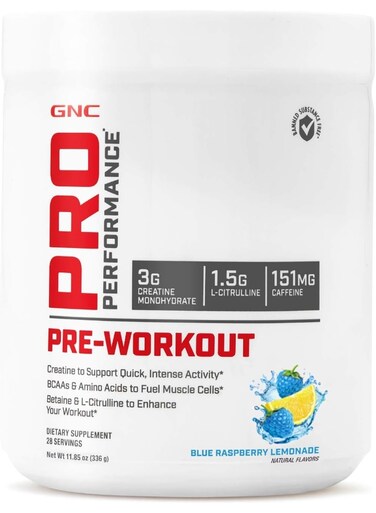 GNC Pro Performance Pre-Workout Blue Raspberry Lemonade
