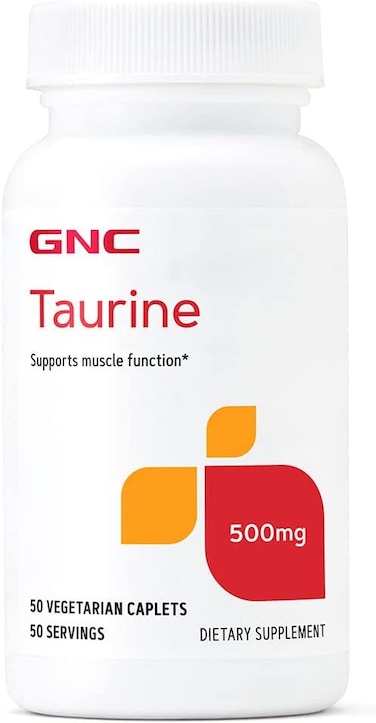 GNC Taurine Capsules 500 mg - 50 Vegetarian Caplets